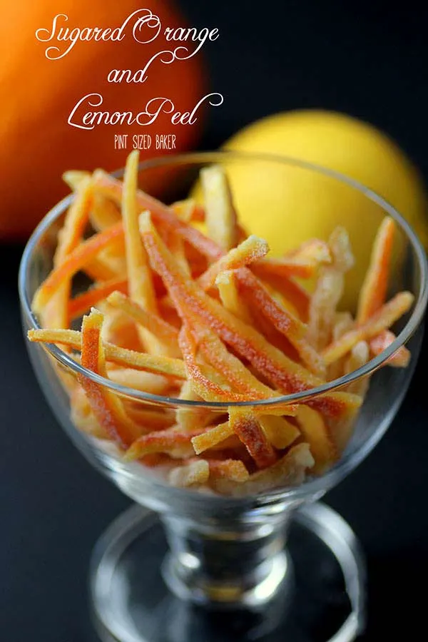 Sugared Orange and Lemon Peel treats. The perfect way to use up ALL the fruit.