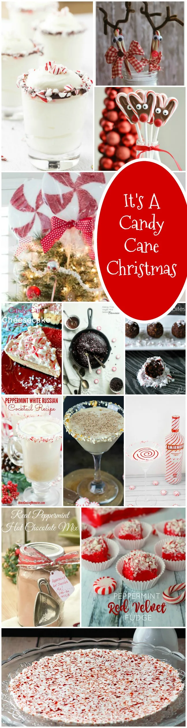 Candy Cane Christmas Collage