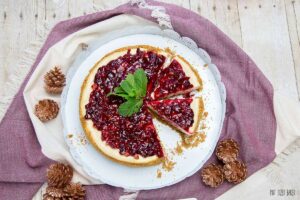 Everyone wanted a slice of this cranberry cheesecake!