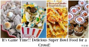 It's Game Time! Are you ready? Here's a great collection of food, appetizers, and snacks for your playoffs and Super Bowl Football Party.