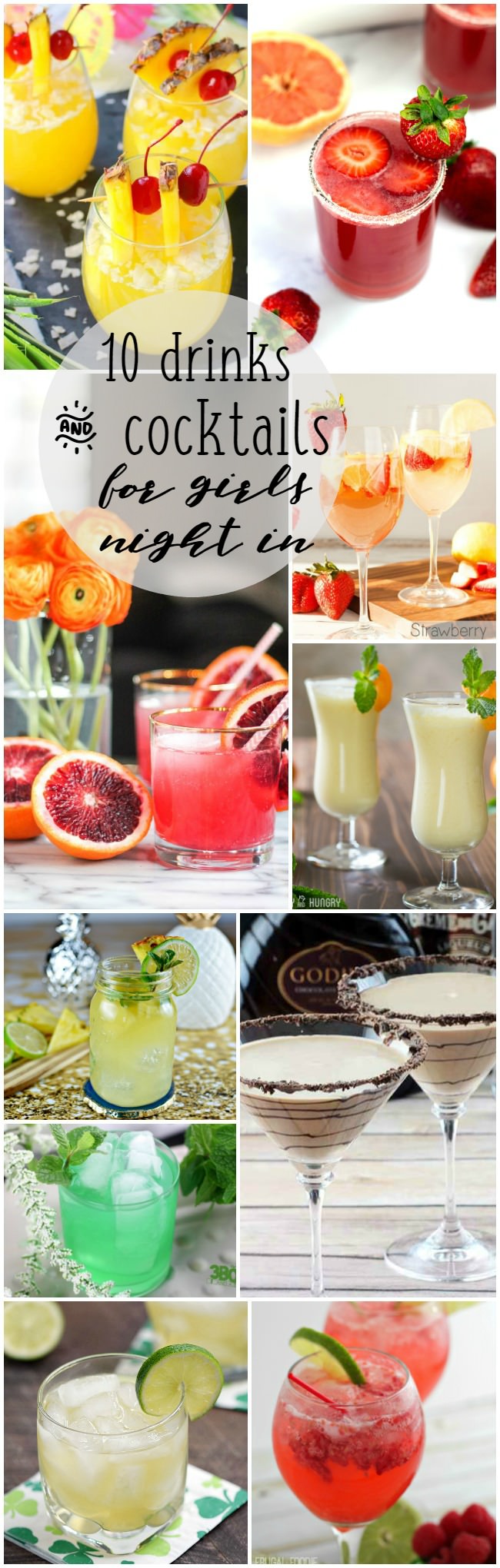 Cheers to you and connecting with your girlfriends! Here's 10 Drinks and Cocktails for Girls Night In. There's something for everyone here. 