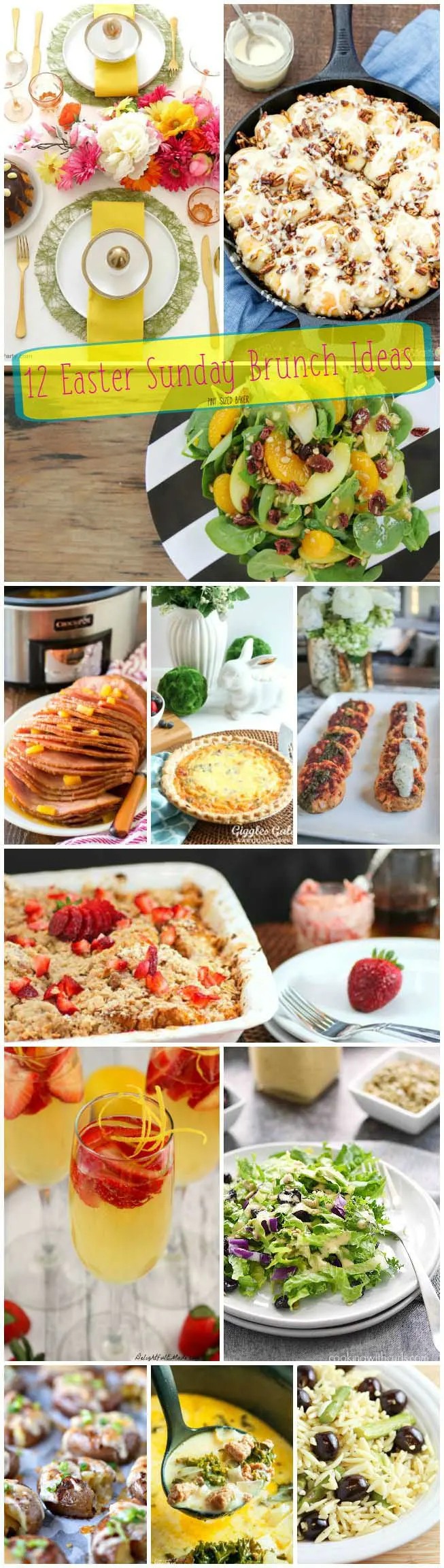 12 great Easter Sunday Brunch Ideas. Perfect for your family's holiday gathering!