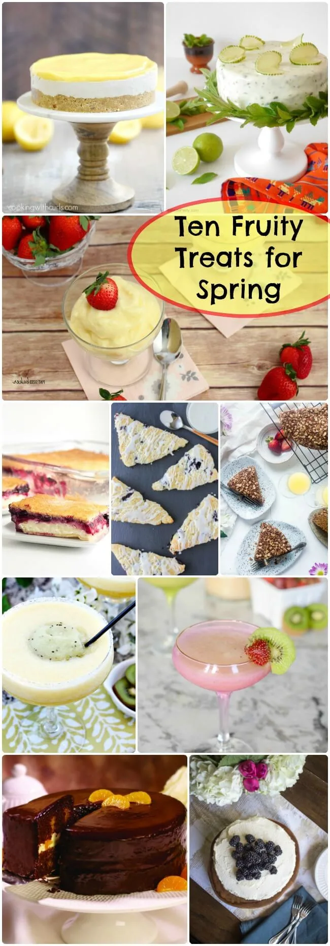 Spring time is all about baking with fresh fruits. Enjoy these Ten Fruity Treats for Spring Baking.