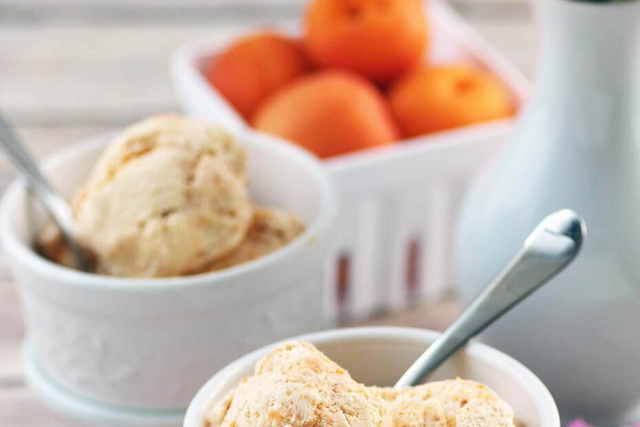 This apricot ice cream is sure to be your new favorite summer dessert! Pick up some fresh apricots and then turn them into a decadent frozen treat!
