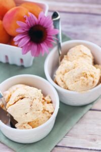 This apricot ice cream is sure to be your new favorite summer dessert! Pick up some fresh apricots and then turn them into a decadent frozen treat!