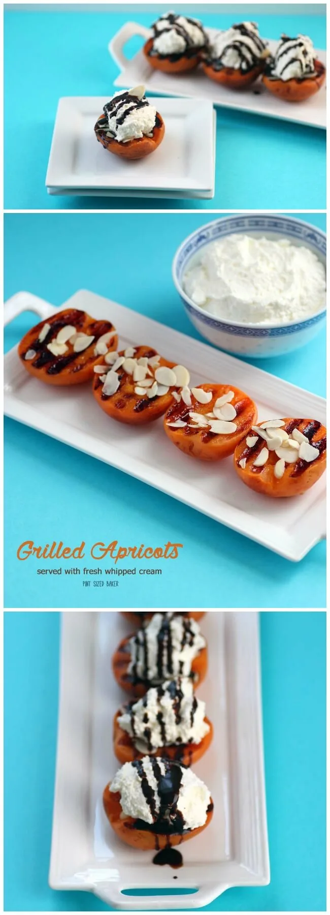 Don't let those coals go to waste after grilling dinner. Make grilled apricots for dessert and top them with fresh whipped cream and almond slivers.