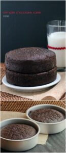 Rich and Chocolaty - Easy Chocolate Cake from scratch. Makes two 9" round cakes.