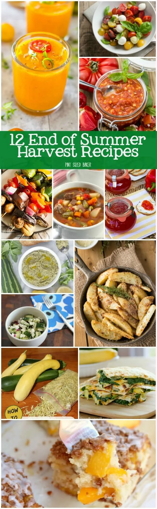 2 End of Summer Harvest Recipes that you can make to use up your tomatoes, zucchini, basil, squash, and more. Get in the kitchen with your seasonal veggies and make a great dish for your hungry family. 