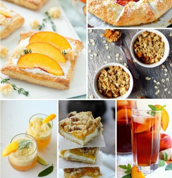 Enjoy 12 perfectly peachy recipes or breakfast, lunch, dinner and dessert. Add seasonal peaches to your pancakes, ice tea, and homemade ice cream.