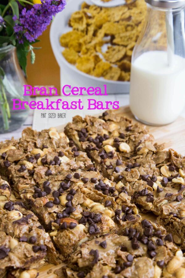 Homemade Bran Flake Breakfast bars have 6 ingredients and whip up in 10 minutes!