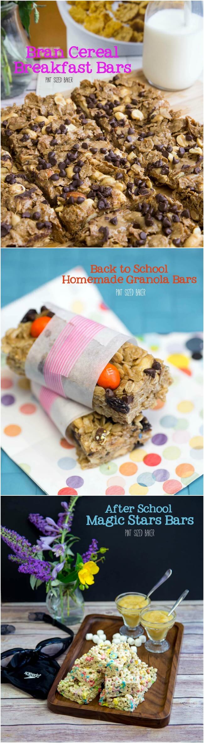 Back to School Cereal Bars - bran bars, granola bars, and more