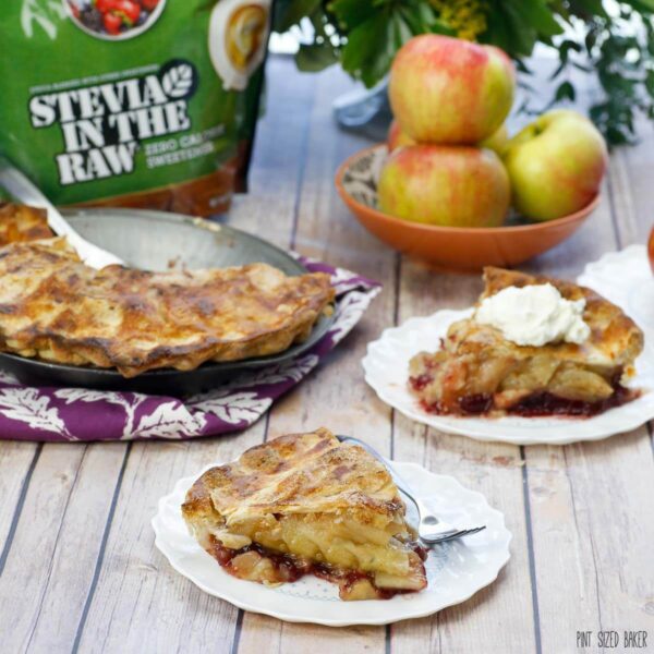 This Homemade Cranberry Apple Pie is made with fresh fruit and has half the sugar of a traditional cran-apple pie. It's bursting with flavor!