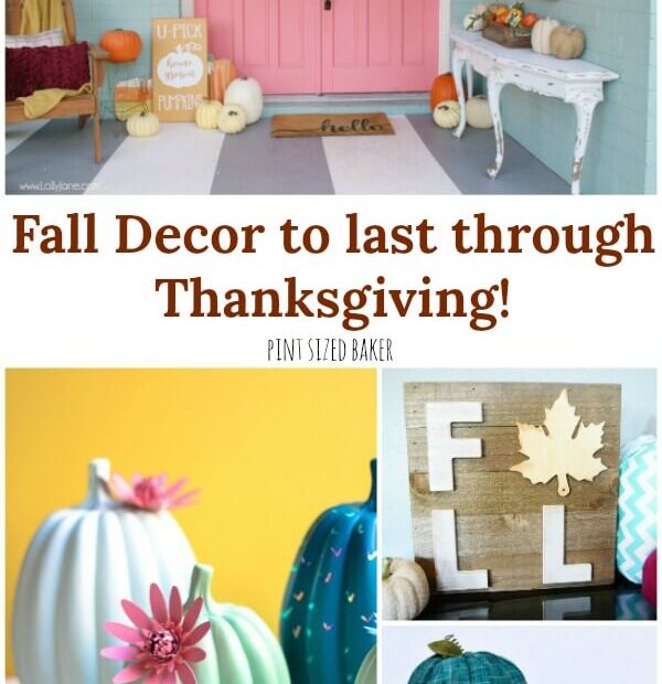 Decorate your house with these 12 ideas for Fall Decor to last through Thanksgiving! Clean and sophisticated to whimsy and fun. Something perfect for everyone.