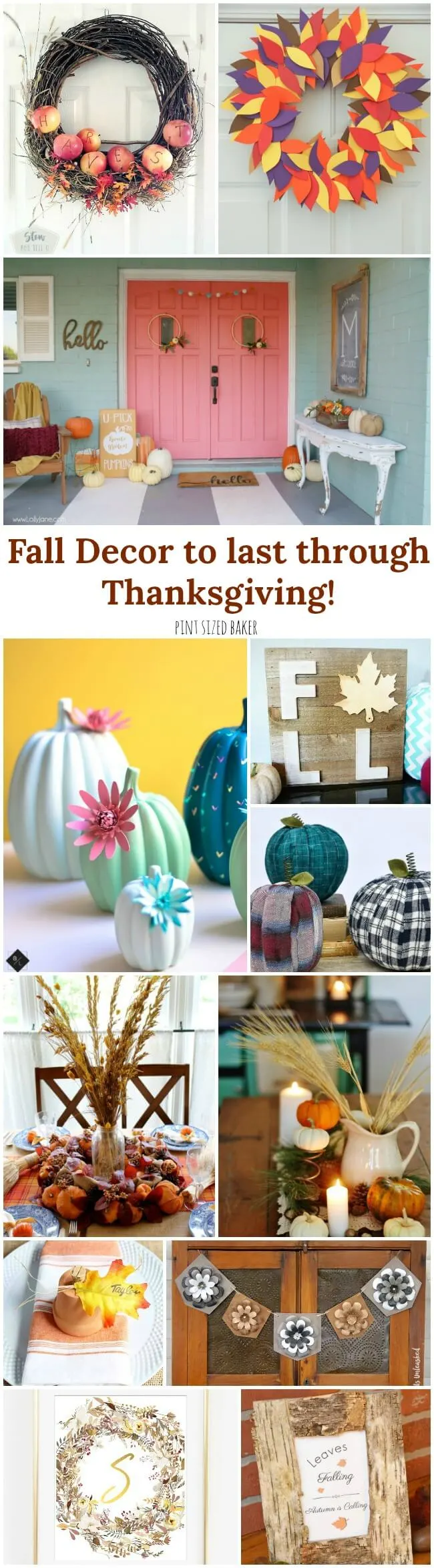 Decorate your house with these 12 ideas for Fall Decor to last through Thanksgiving! Clean and sophisticated to whimsy and fun. Something perfect for everyone. 