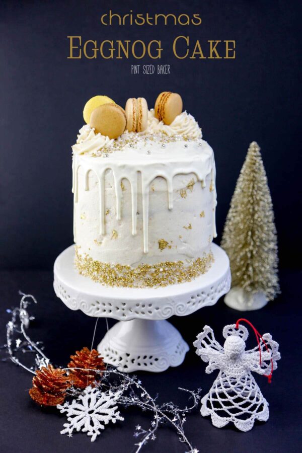 Image linked to my Easy Eggnog Christmas Cake and Frosting Recipe.