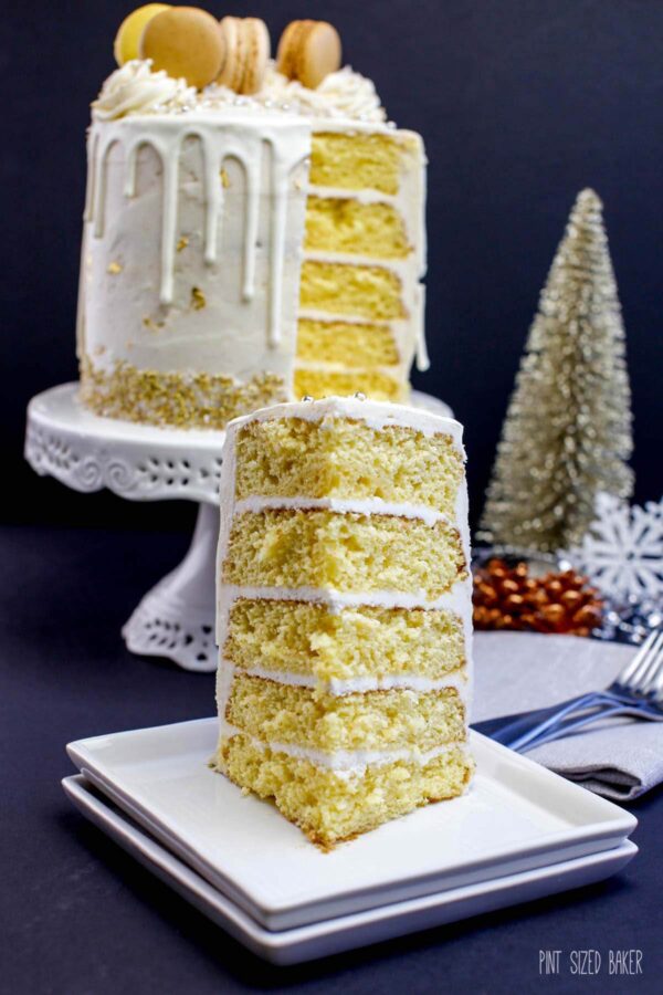 This Easy Eggnog Christmas Cake and Frosting is for all Eggnog lovers out there. It's super quick to make with yellow cake mix and a jug of Eggnog.