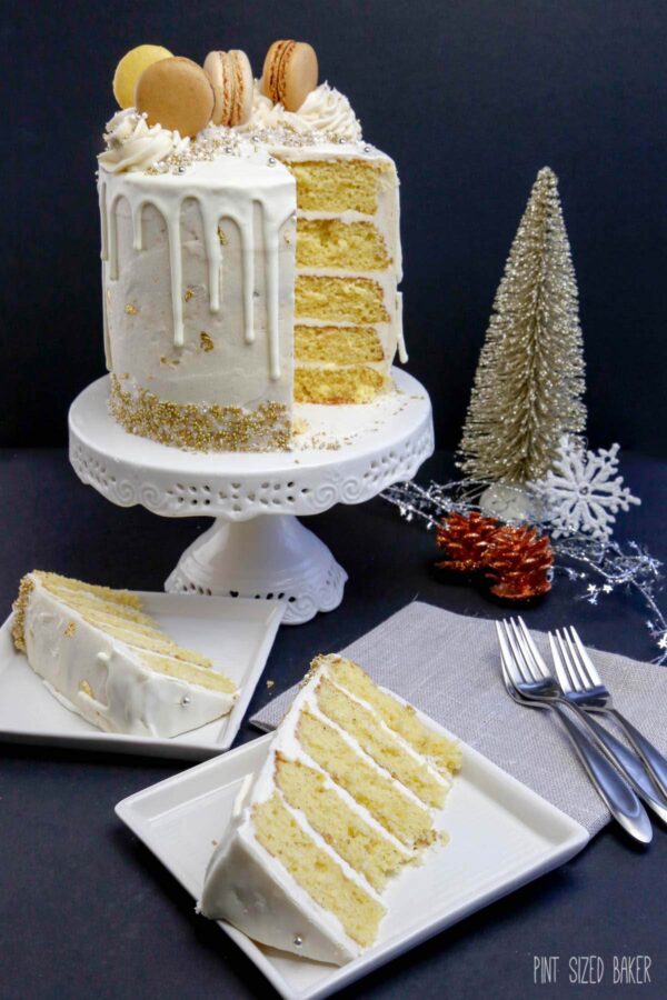 This Easy Eggnog Christmas Cake and Frosting is for all Eggnog lovers out there. It's super quick to make with yellow cake mix and a jug of Eggnog.