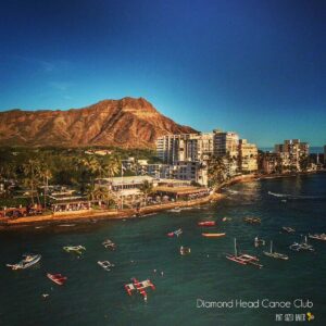 At the base of Diamond Head is the Honolulu Canoe Club. Have a bite to eat and watch all the boats come and go. Droning in Hawaii
