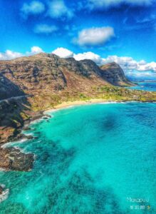 Take a drive to the east side of Oahu to Makapu'u Beach. There you can spend a few hours at Sea Life Park, hike up to a lighthouse and go for a dip in the ocean. Droning in Hawaii
