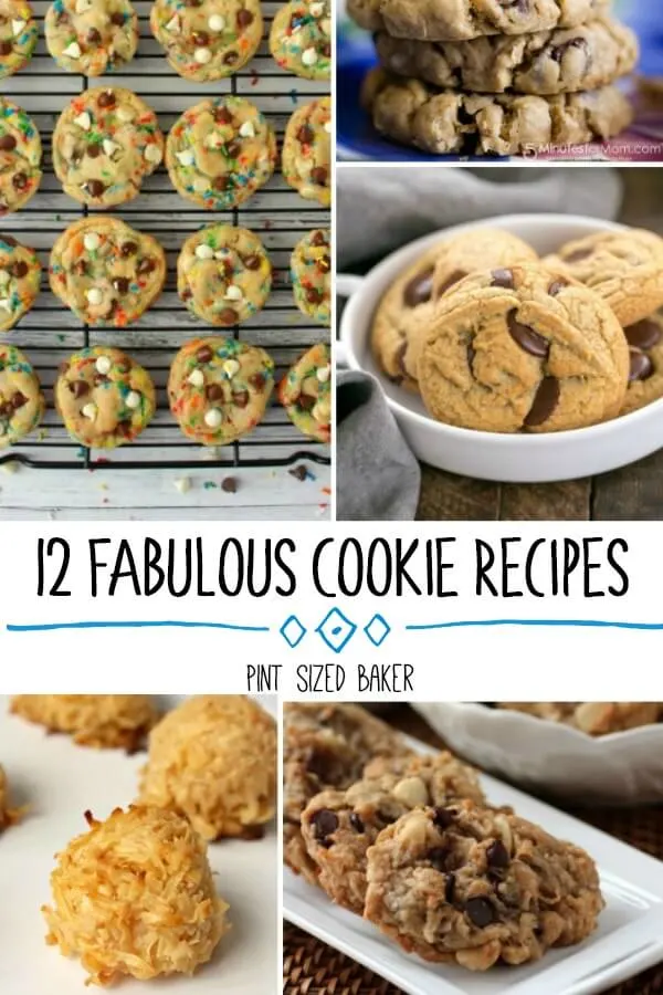 12 Fabulous Cookie Recipes that are perfect for a baking for the family. Bring a batch of cookies to the bake sale, book club, or work pot luck.