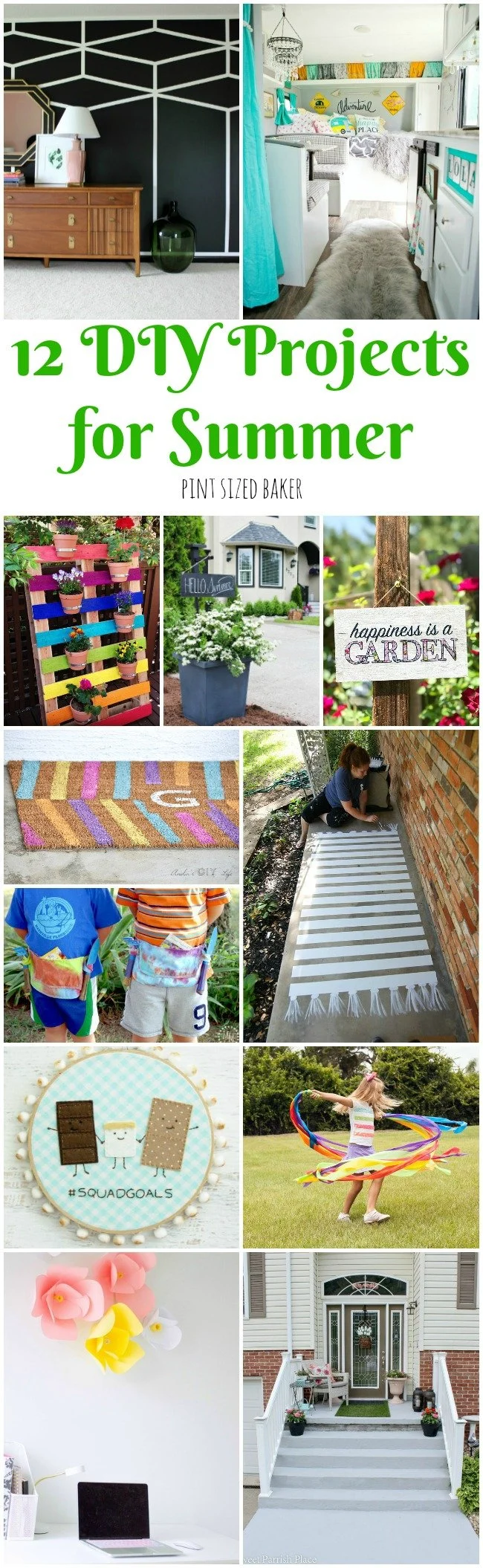 12 DIY projects for summer to keep you and the kids busy. From painting a room to building a flower garden There's something for every ability.