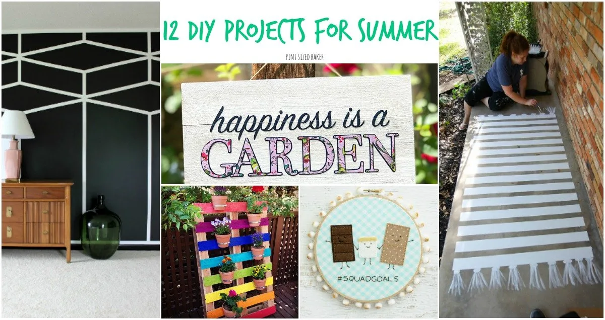 12 DIY projects for summer to keep you and the kids busy. From painting a room to building a flower garden There's something for every ability.