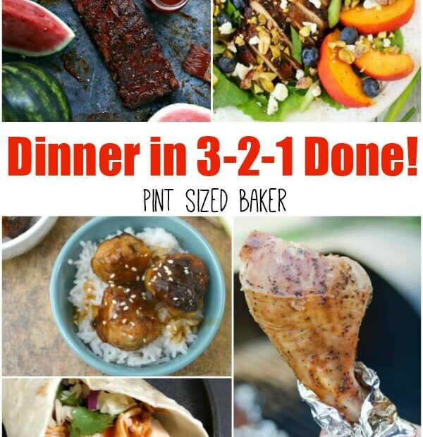 I know that the summer months can be tough without a routine to keep things moving along so here's Dinner in 3-2-1 DONE! 12 recipes the family will love.