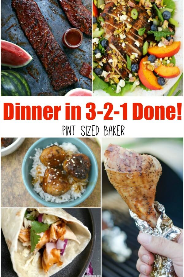 I know that the summer months can be tough without a routine to keep things moving along so here's Dinner in 3-2-1 DONE! 12 recipes the family will love.