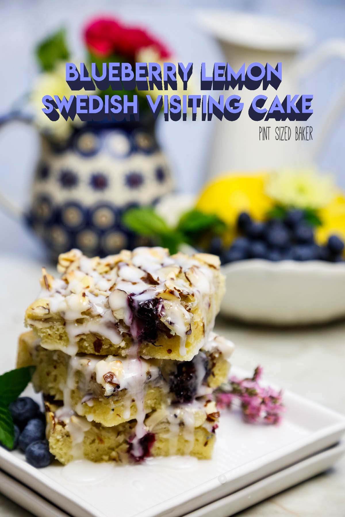 Bake the new neighbors this blueberry lemon Swedish visiting cake recipe. It's simple and delicious and perfect to give and receive.