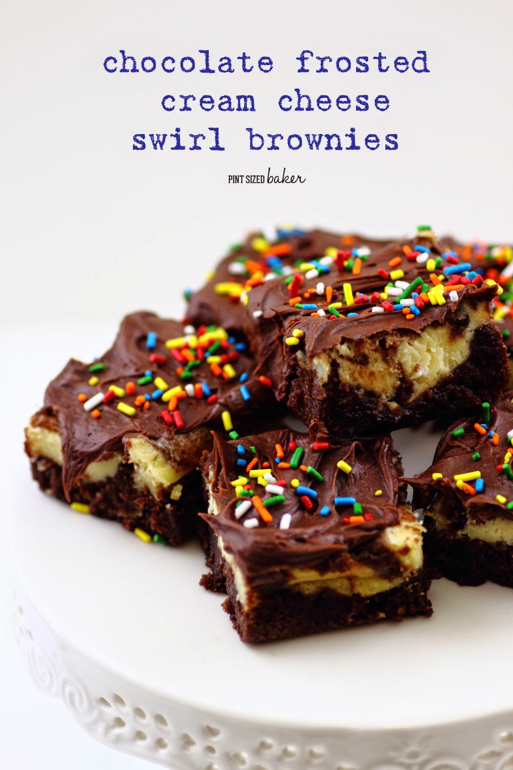 Frosted Cream Cheese Swirl Brownies