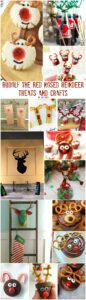 Here's 15 easy Rudolf the Red Nosed Reindeer Treats and Crafts for you and family to make this weekend. The kids can make most of these themselves and can give them to their friends for gifts. 