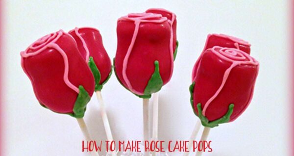Valentines rose cake pops