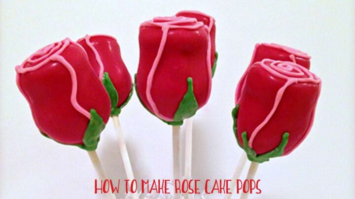 Valentines rose cake pops