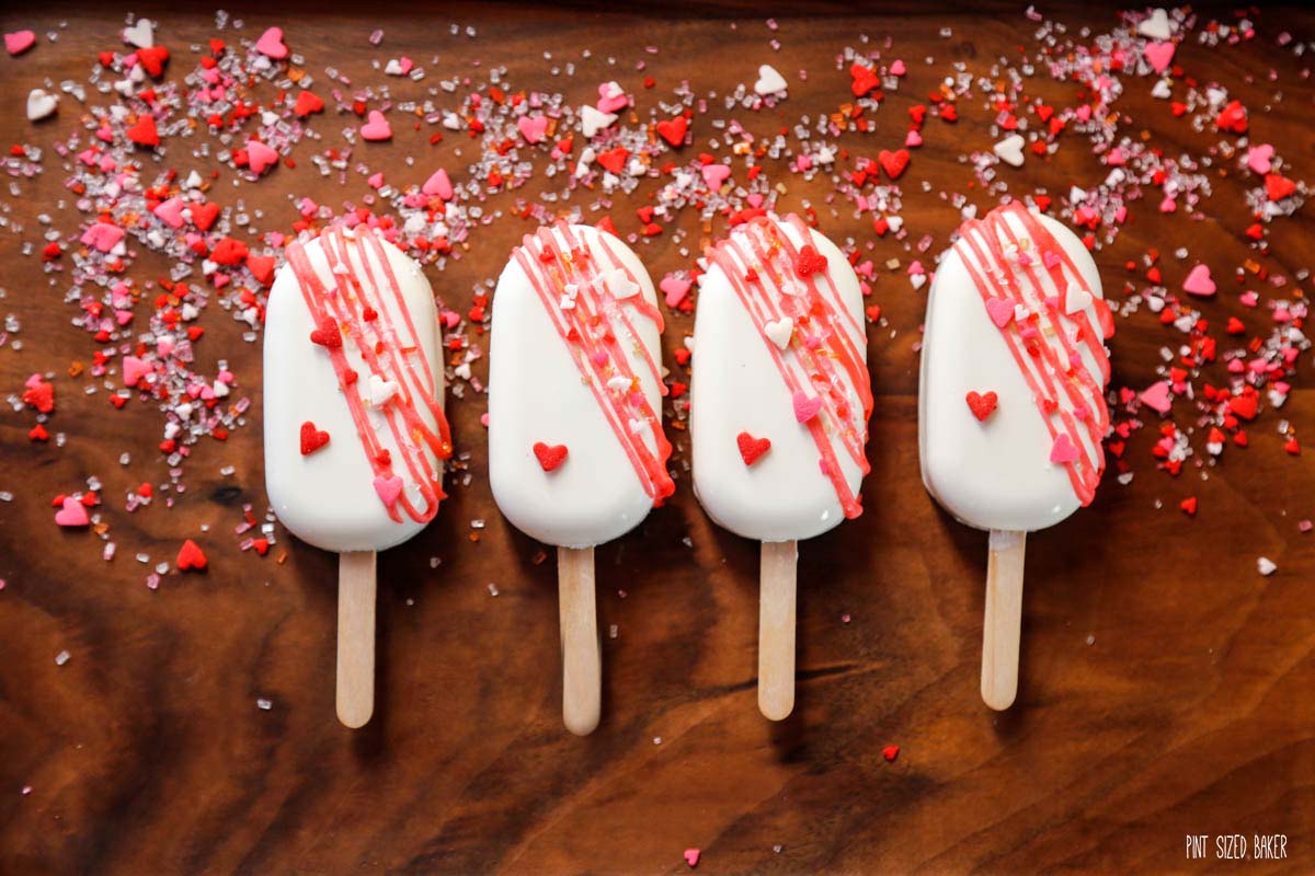Valentine Cake Popsicles • Pint Sized Baker