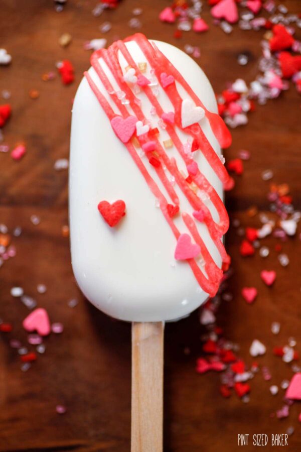 Valentine Cake Popsicles - Pint Sized Baker