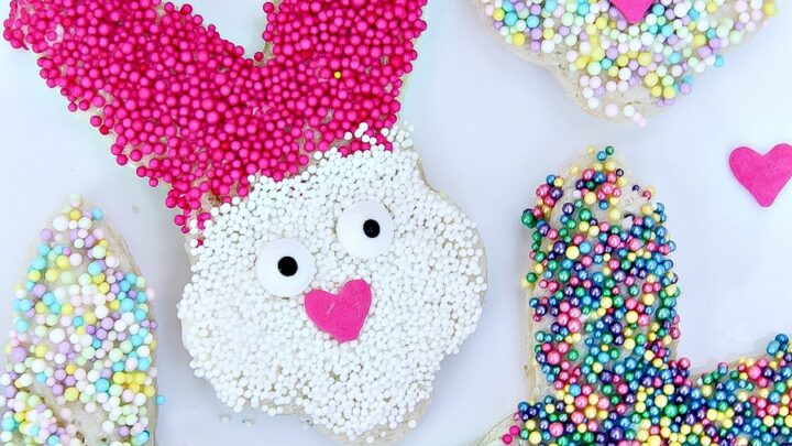 Adorable bunny fairy bread spring treats for kids
