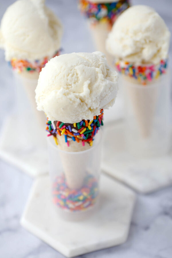 Vanilla ice cream cones