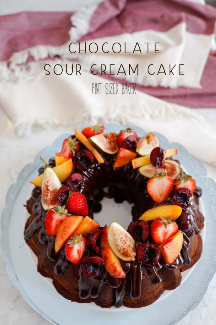 Chocolate Sour Cream Bundt Cake +Video Recipe • Pint Sized Baker