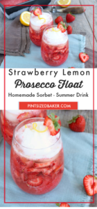 Lemon Strawberry Prosecco Sorbet Float is the queen of all floats. With just a handful of ingredients, you can have a cool drink that is super easy to make.