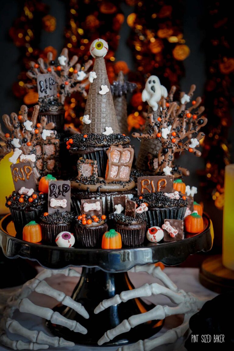 Haunted House Cupcake Tower + Video • Pint Sized Baker