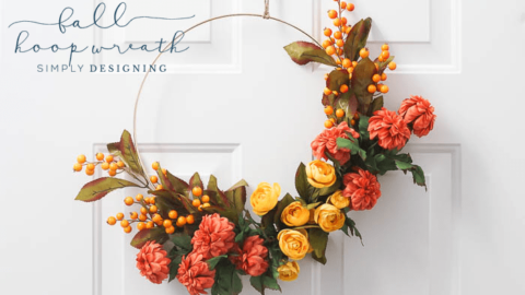 How to make a Fall Hoop Wreath Simply Designing