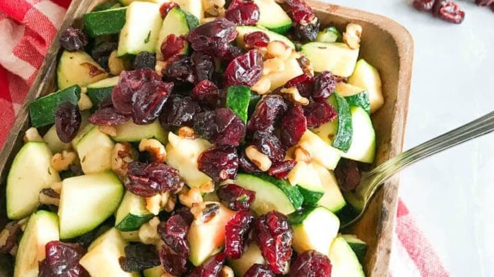 Sauteed Zucchini with Cranberries and Walnuts