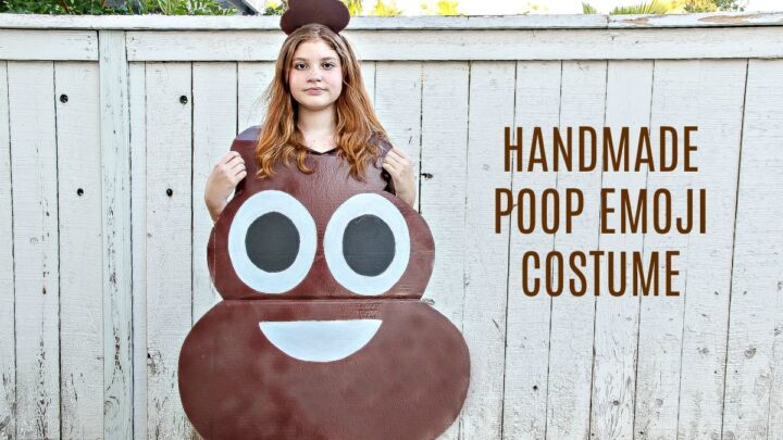 handmade kids poop emoji costume