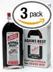 Adams Extract Flavoring 1.5oz Bottles (Pack of 3) Choose Flavor Below (Adams Best Twice as Strong Vanilla 1.5oz)