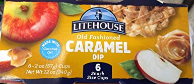 Litehouse Old fashioned Caramel dip, made with coconut oil, 12oz( 2oz x 6), pack of 1