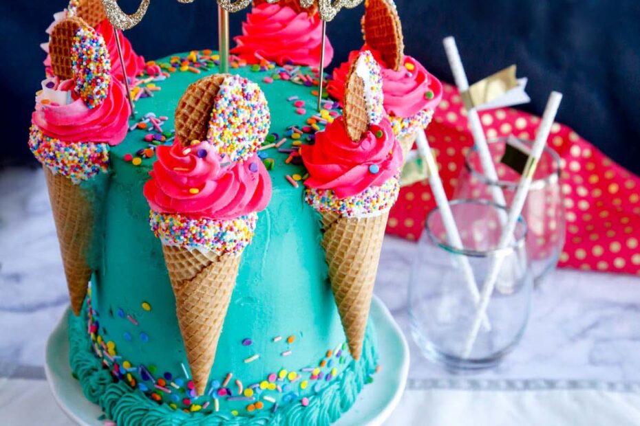 Hold on to your seats, because this Cinnamon Caramel Cake is wrapped up in an amazing combination of hot pink and teal buttercream that is going to knock your socks off!