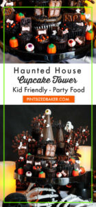 A Haunted House Cupcake Tower is your tastiest nightmare creation! Make it spooky or make it fun, either way the chocolate cupcakes taste amazing!