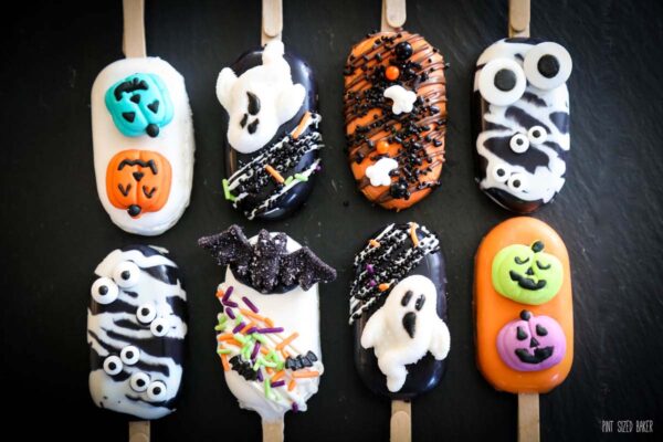 Halloween Chocolate And Caramel Cakesicles Video Pint Sized Baker