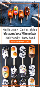 These boo-tiful Halloween Chocolate and Caramel Cakesicles are going to bring down the house at your spooktacular Halloween party!