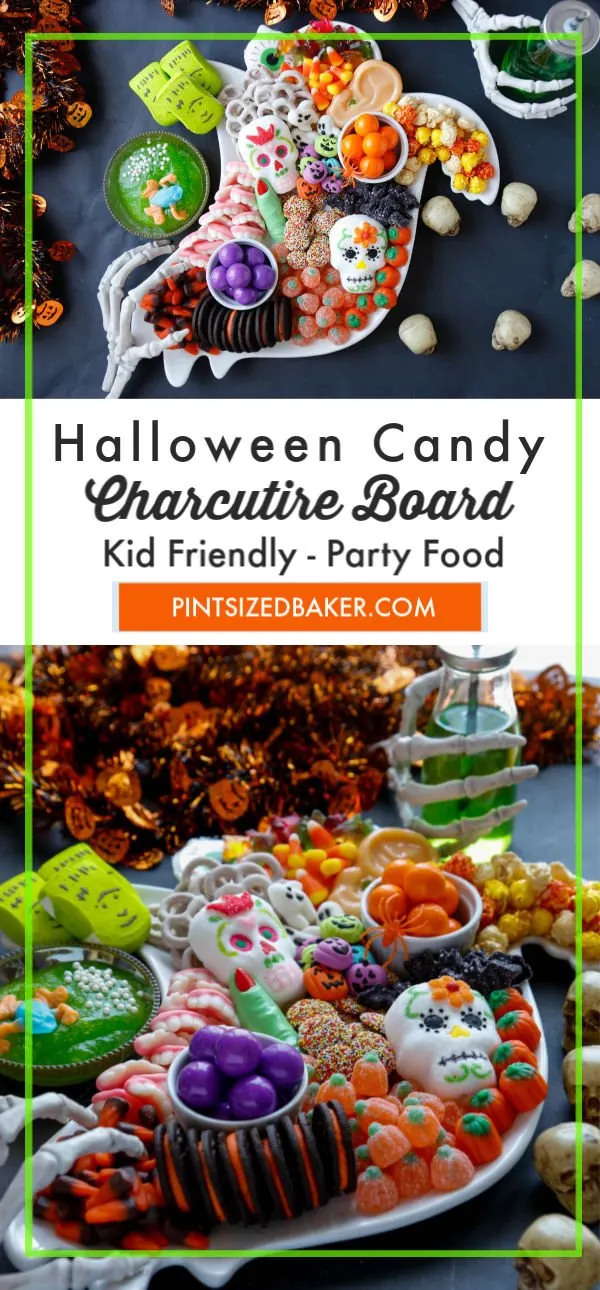Have a great Halloween party and serve up a Halloween Candy Charcutrie Board filled to the brim with fun and festive treats!